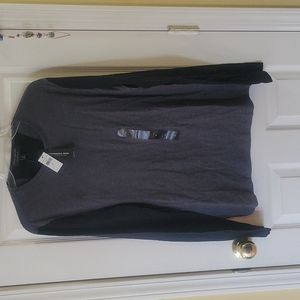 Banana Republic M Grey and Black Performance Long Sleeve tee